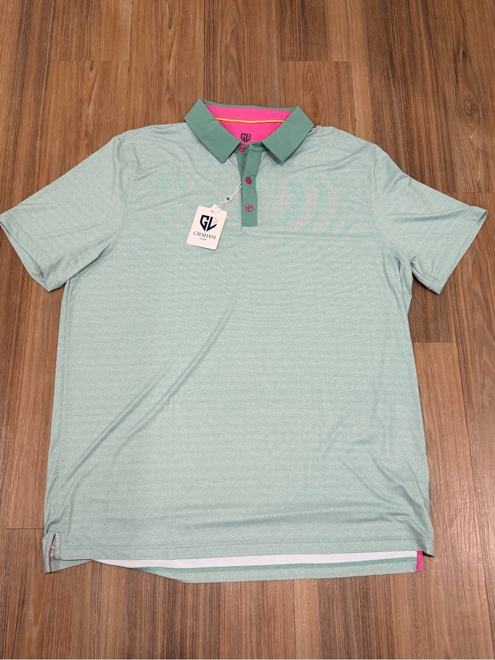Graham Luxe Men’s 2XL Golf Mint Green Performance Polo